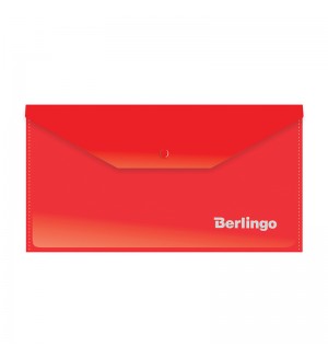 Папка-конверт на кнопке C6, 180мкм, красная (Berlingo)