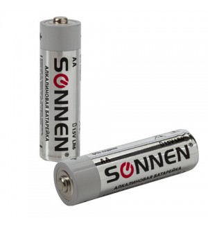 Батарейка алкалиновая, пальчиковая АА(LR6,15А) SONNEN Alkaline
