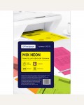 Бумага цветная для офисной печати 100 листов, А4, neon, ассорти, 80г/м2 (OfficeSpace)