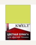Бумага цветная для офисной печати 100 листов, А4, пастель, зеленый, 80г/м2 (KWELT)
