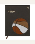 Дневник 1-11 класс 48 листов (твердый), иск. кожа, комбинирование материалов, тиснение фольгой, ляссе 