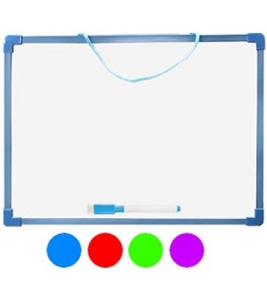 Доска магнитная для рисования 25*35 см, пластик, голубой, на шнурке (KWELT)