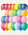 Воздушные шары, М12/30см, ПатиБум, ассорти, пастель+декор 