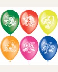 Воздушные шары разноцветные с рисунком