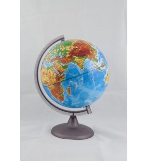 Глобус Земли физический, 25см, на круглой подставке
