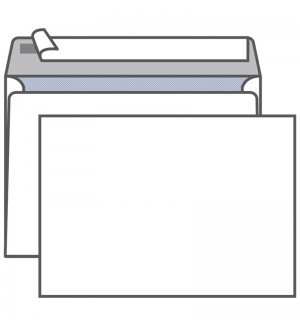 Конверт бумажный C5, 162*229мм, б/подсказа, б/окна, отр. лента, внутр. запечатка (Курт)