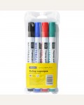 Набор маркеров для досок 4 цвета, 2,5мм, пулевидный (OfficeSpace)