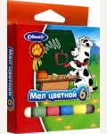 Мелки цветные 6 цветов, квадратные, картонная коробка 