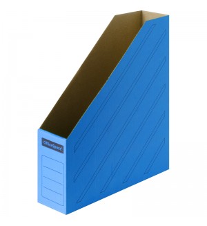 Накопитель-лоток архивный 75мм, синий, микрогофрокартон (OfficeSpace)