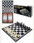 Настольная игра 3 в 1 (шахматы, шашки, нарды), 29*29см, пластик, на магните