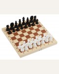 Настольная игра 2 в 1 (шашки, шахматы), 29*29см, дерево, пластик