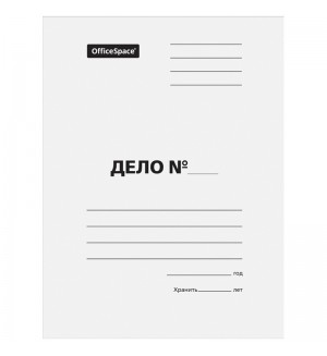 Папка-обложка А4, 320 г/м2, картон немелованный, белый 