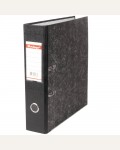 Папка-регистратор А4, 70мм, черный мрамор, с карманом на корешке (Berlingo)