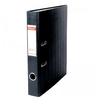 Пaпкa-регистратор А4, 50мм, бумвинил, с карманом на корешке, черная (OfficeSpace)