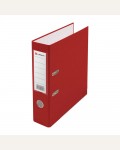 Папка-регистратор А4, 75мм, ПВХ, с карманом на корешке, красная (Lamark)