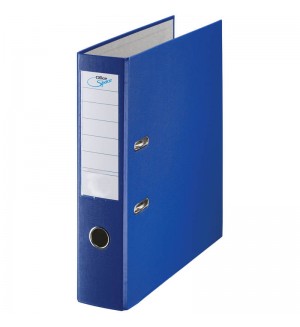 Пaпкa-регистратор А4, 70мм, бумвинил, с карманом на корешке, синяя (OfficeSpace)