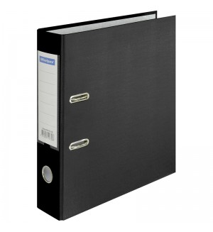 Пaпкa-регистратор А4, 70мм, бумвинил, с карманом на корешке, черная (OfficeSpace)