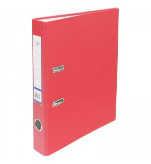 Пaпкa-регистратор А4, 50мм, бумвинил, с карманом на корешке, красная (OfficeSpace)