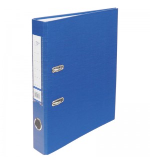 Пaпкa-регистратор А4, 50мм, бумвинил, с карманом на корешке, синяя (OfficeSpace)