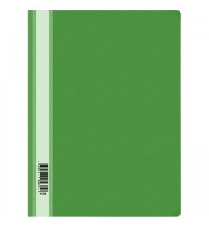 Папка-скоросшиватель А4, 160мкм, пластик., зеленая с прозр. верхом (OfficeSpace)