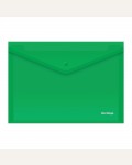 Папка-конверт на кнопке А4, 180мкм, зеленая (Berlingo)