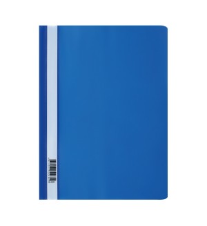 Папка-скоросшиватель А4, 160мкм, пластик., синяя с прозр. верхом (Стамм)