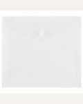 Папка-конверт на кнопке А5+, 150мкм, прозрачная, бесцветная (Стамм)