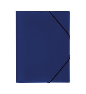 Папка пластиковая на резинках А4, 500мкм, синяя (Стамм)