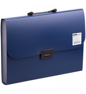 Папка-портфель А4, 700мкм, 7 отделений, синяя (OfficeSpace)