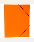 Папка пластиковая на резинках А4, 500мкм, неоновый оранжевый "Neon" (Berlingo)
