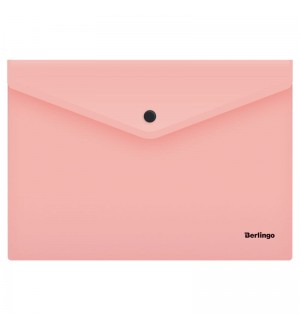 Папка-конверт на кнопке А4, 180мкм, фламинго 