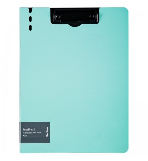 Папка-планшет с зажимом А4, 1800 мкм, пластик (полифом), мятный/черный 