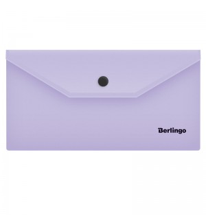 Папка-конверт на кнопке С6, 180мкм, лаванда 
