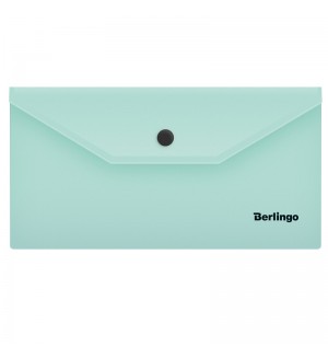 Папка-конверт на кнопке C6, 180мкм, мятный 