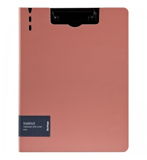 Папка-планшет с зажимом А4, 1800 мкм, пластик (полифом), фламинго/черный 