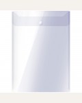 Папка-конверт на кнопке А4, вертикальная, 150 Мкм, пластик, прозрачная (OfficeSpace)