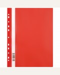 Папка-скоросшиватель А4, 120мкм, пластик., красная с прозр. верхом (OfficeSpace)