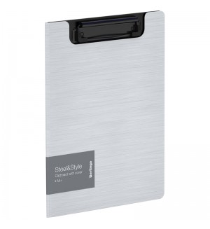 Папка-планшет с зажимом А5+, 1800 мкм, пластик (полифом), белая 