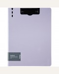 Папка-планшет с зажимом А4, 1800 мкм, пластик (полифом), лаванда/черный 