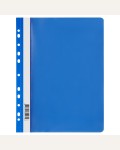 Папка-скоросшиватель А4, 120мкм, пластик., синяя с прозр. верхом (Стамм)