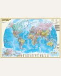 Политическая карта мира А0 (в новых границах). Карта в пластике