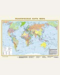 Политическая карта мира (в новых границах), А2. Карта в ПВХ-рукаве