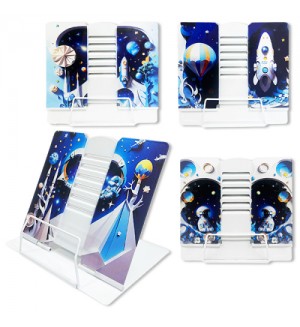 Подставка для книг 21*19см, металлическая, ассорти 