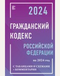 Гражданский Кодекс Российской Федерации на 2024 год с таблицами и схемами + комментарии. Кодексы и схемы