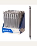 Ручка шариковая синяя, 0,7 мм.,чернила на масляной основе, пластиковый корпус серебро (Alingar)