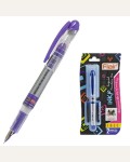 Ручка перьевая синяя, перо среднее, 2 сменных катриджа, пластиковый держатель (Flair)