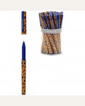 Ручка шариковая синяя, 0,7мм, игольчатый стержень, грип, софт-тач 