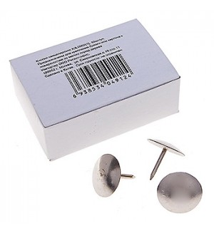 Кнопки канцелярские 12мм, 50 штук, никелированные (Dolce Costo)