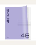 Тетрадь 48 листов, А5, клетка "UniTone. Neon", пластиковая обложка, неон сиреневый (BG)