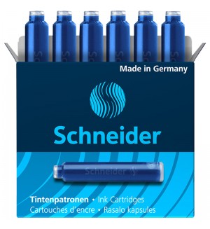Картриджи чернильные синие, 6 штук (Schneider)
